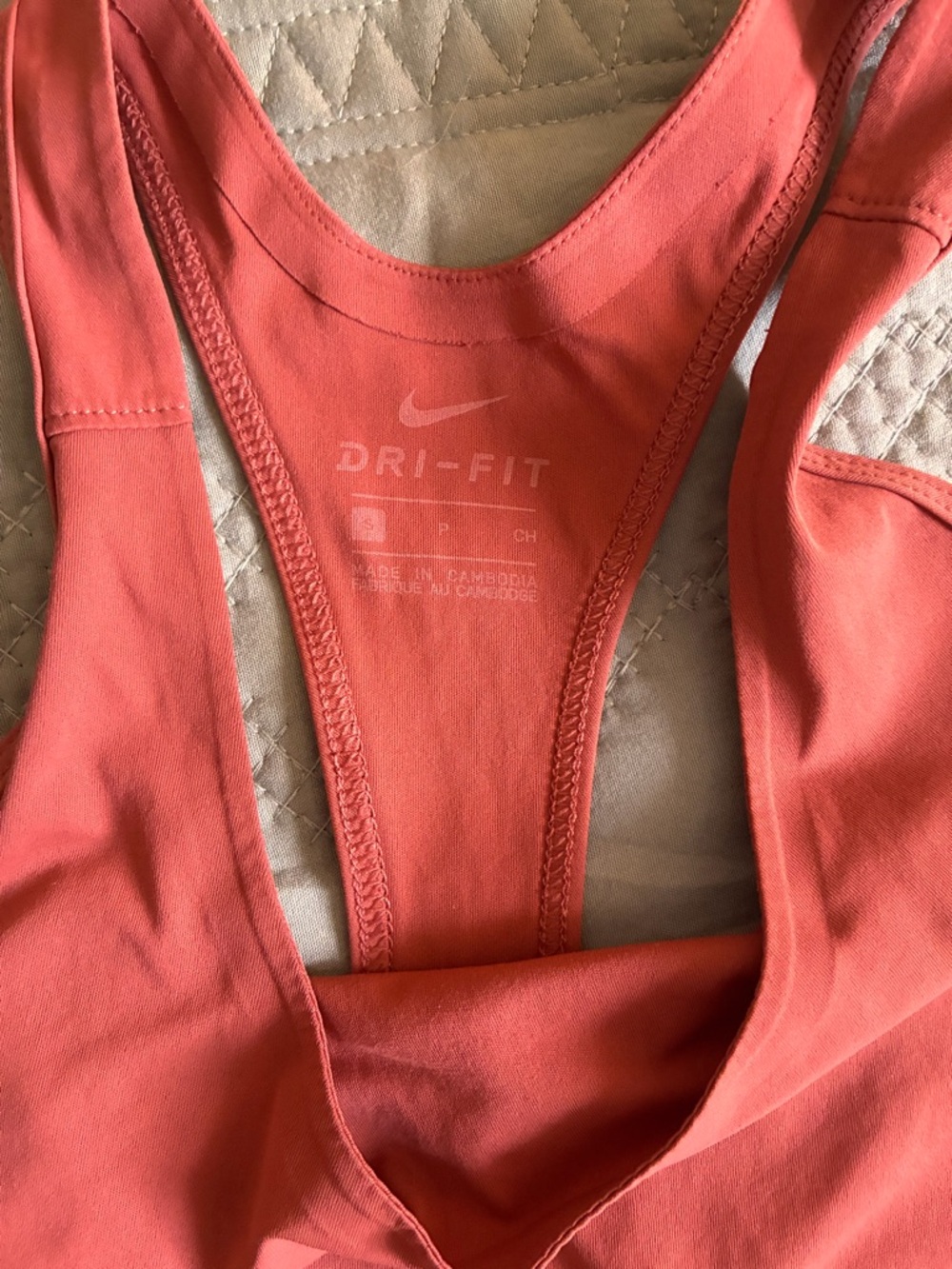 Nike Orange Racerback Tank Top - Picture 2 of 2